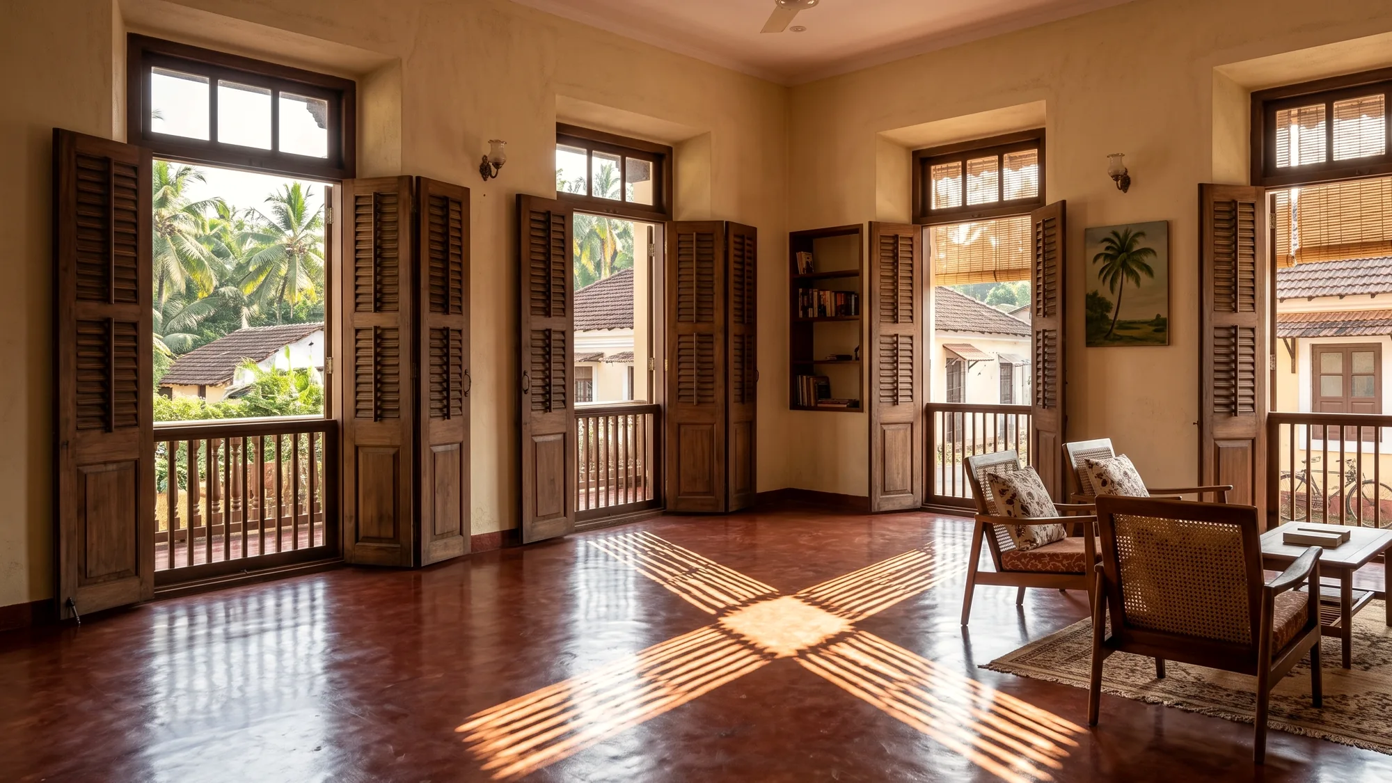 Corner House, both walls open