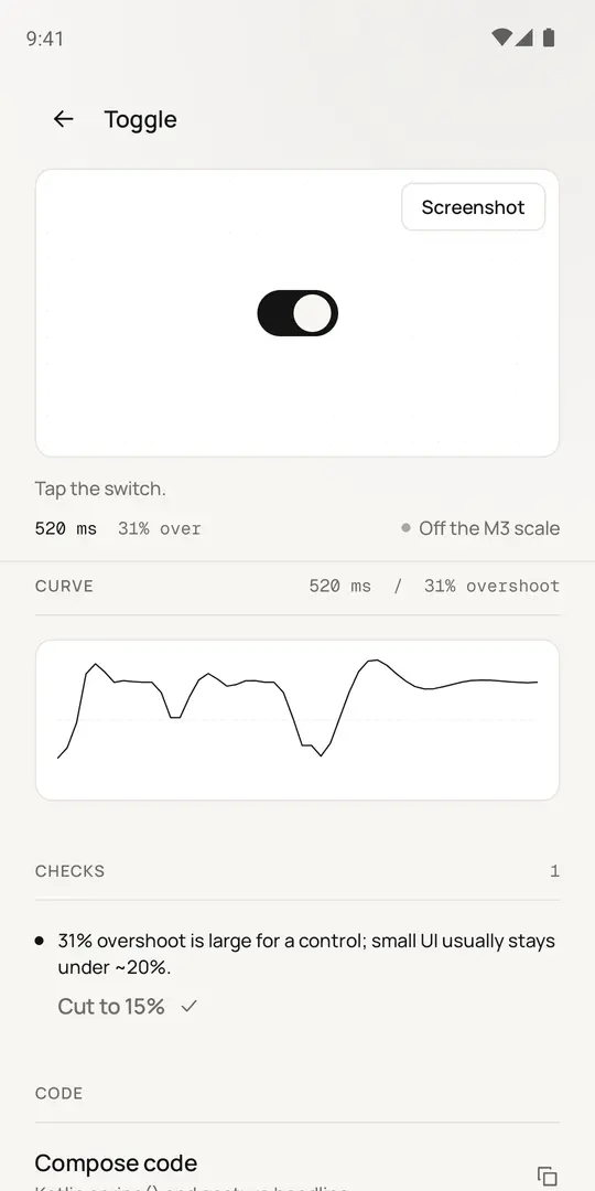 Hapture motion checks layout